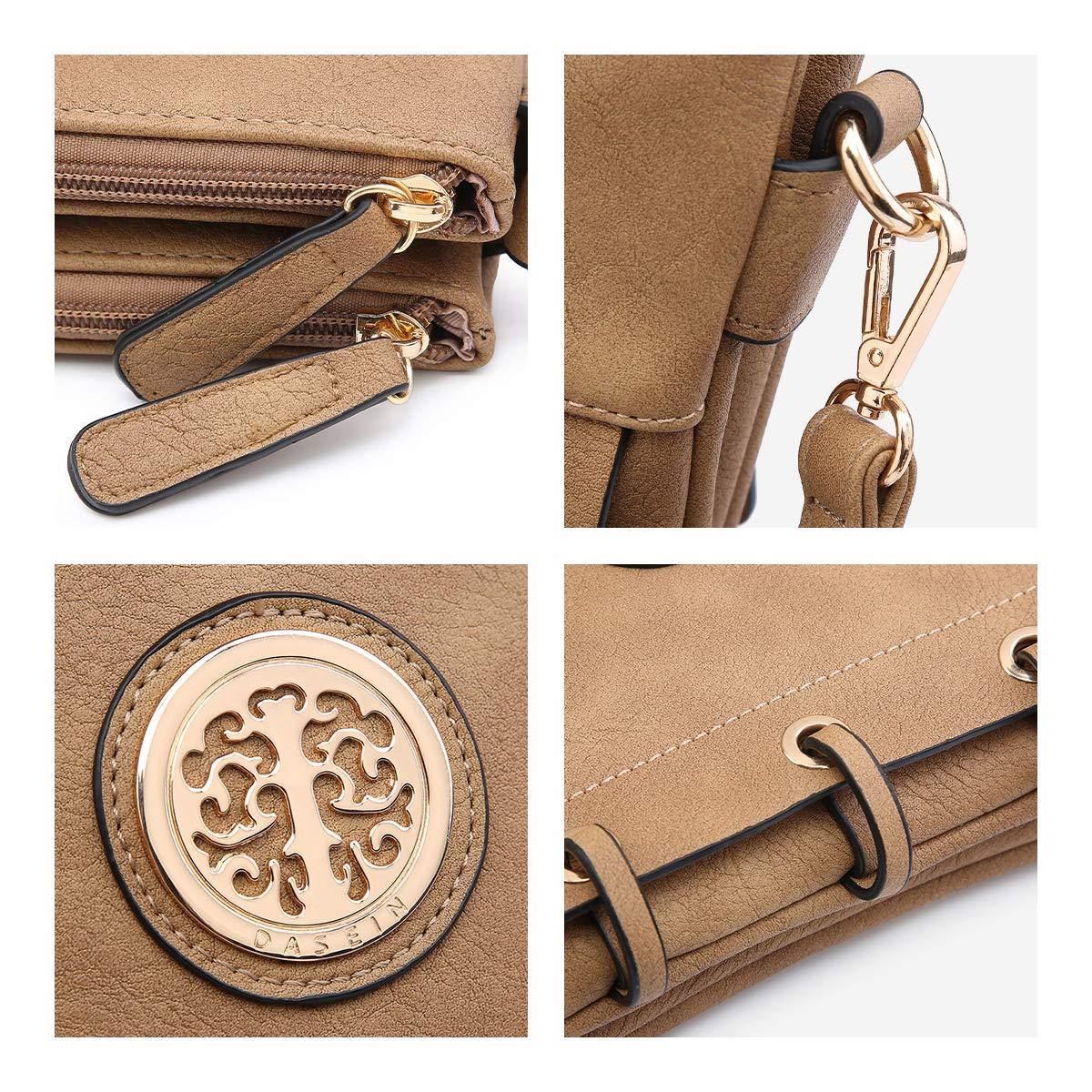 Small Size Emblem Retro Designer Crossbody Messenger Bag l Dasein - Dasein Bags