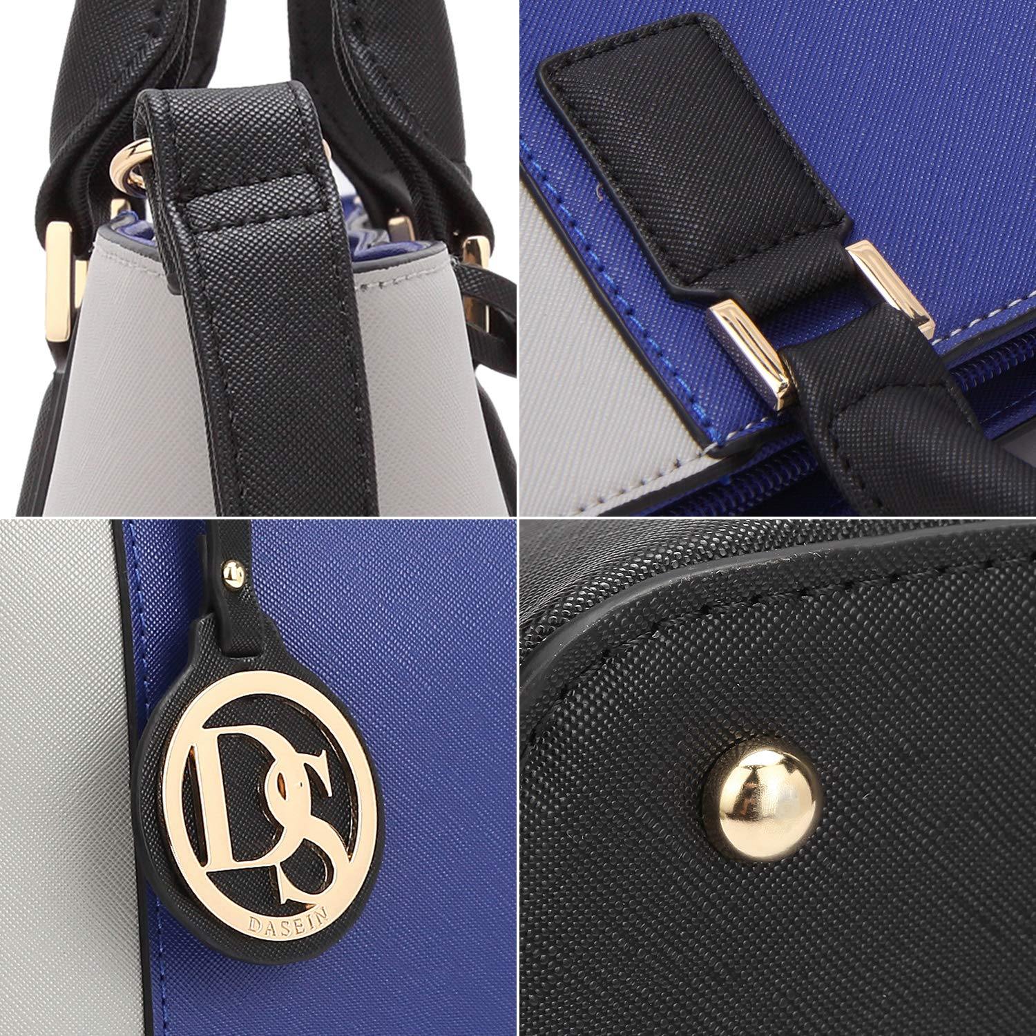 Fashion Stitching Color Large Tote Bag with Matching Wallet l Dasein - Dasein Bags