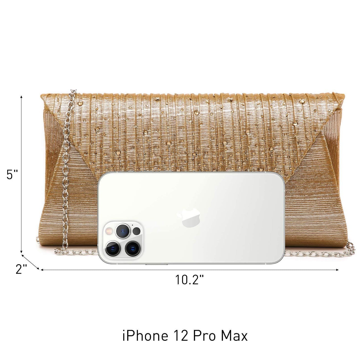 Women Glitter Rhinestone Wedding Evening Purse Envelope Clutch Dasein - Dasein Bags