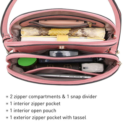 Tassel Front Zipper Crossbody Bag - Dasein Bags