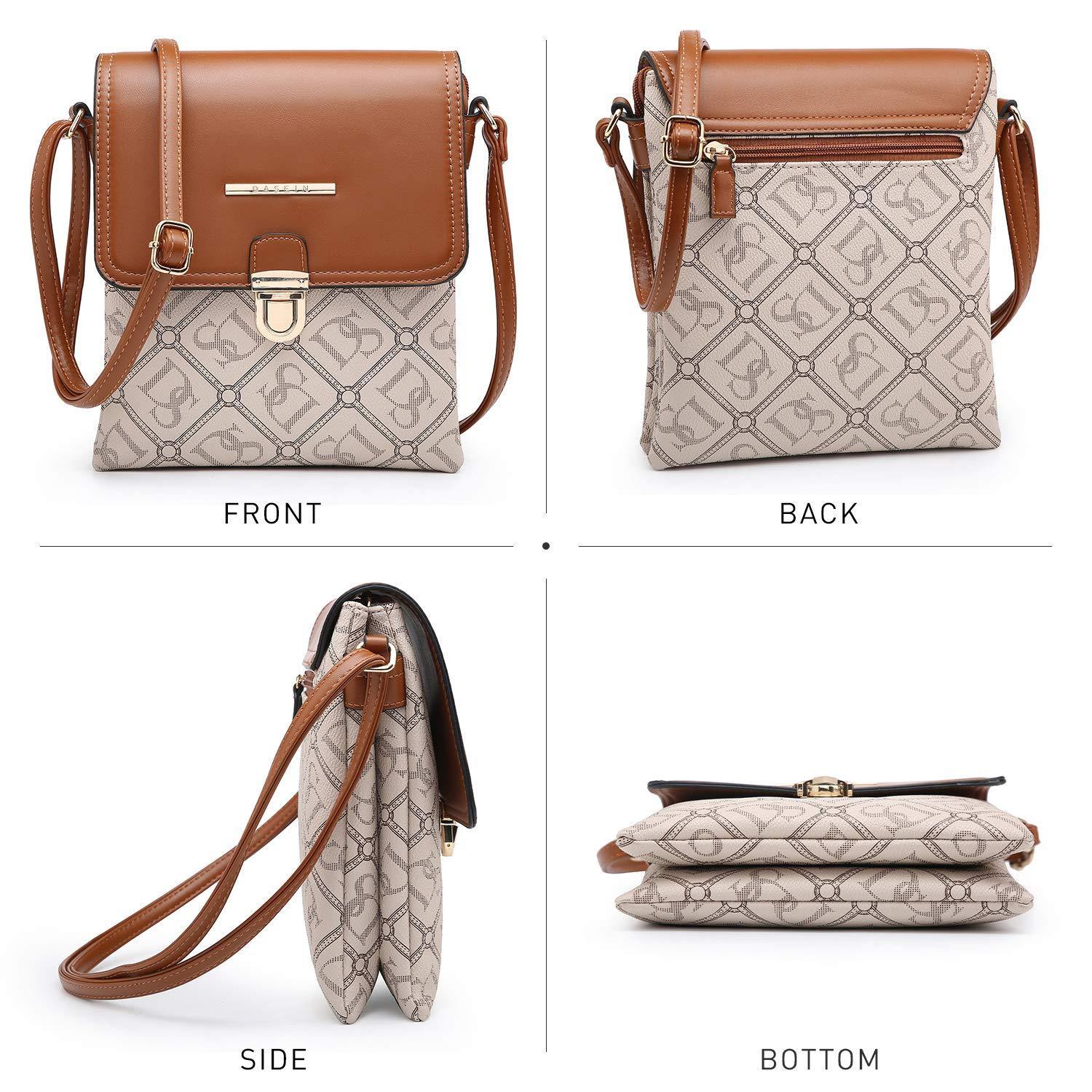 Fashion Monogram Flap Crossbody Bag - Dasein Bags