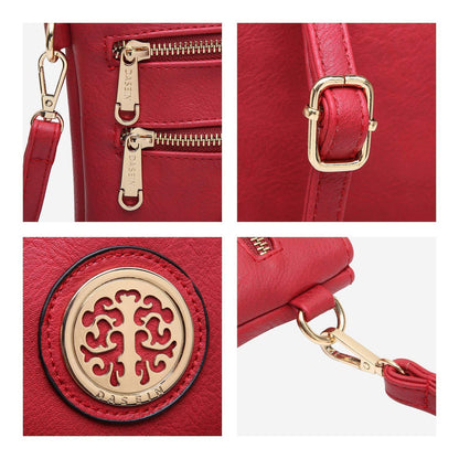 Women PU Leather Lightweight Crossbody Bag with Multi Pockets l Dasein - Dasein Bags