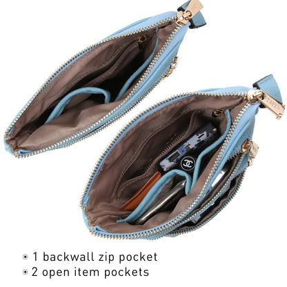 Women PU Leather Lightweight Crossbody Bag with Multi Pockets l Dasein - Dasein Bags