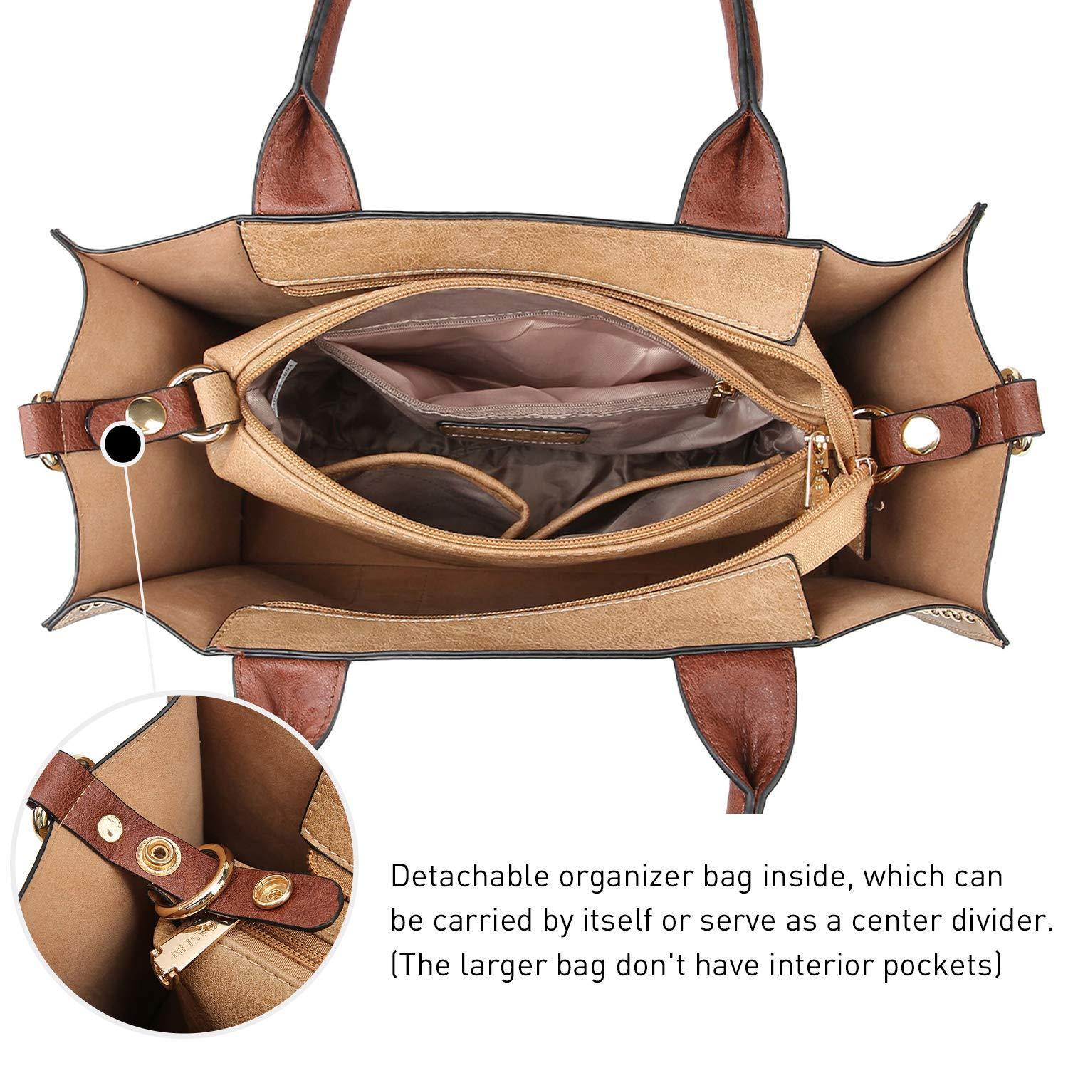 Studded 3-in-1 Top Handle Tote Handbag l Dasein - Dasein Bags