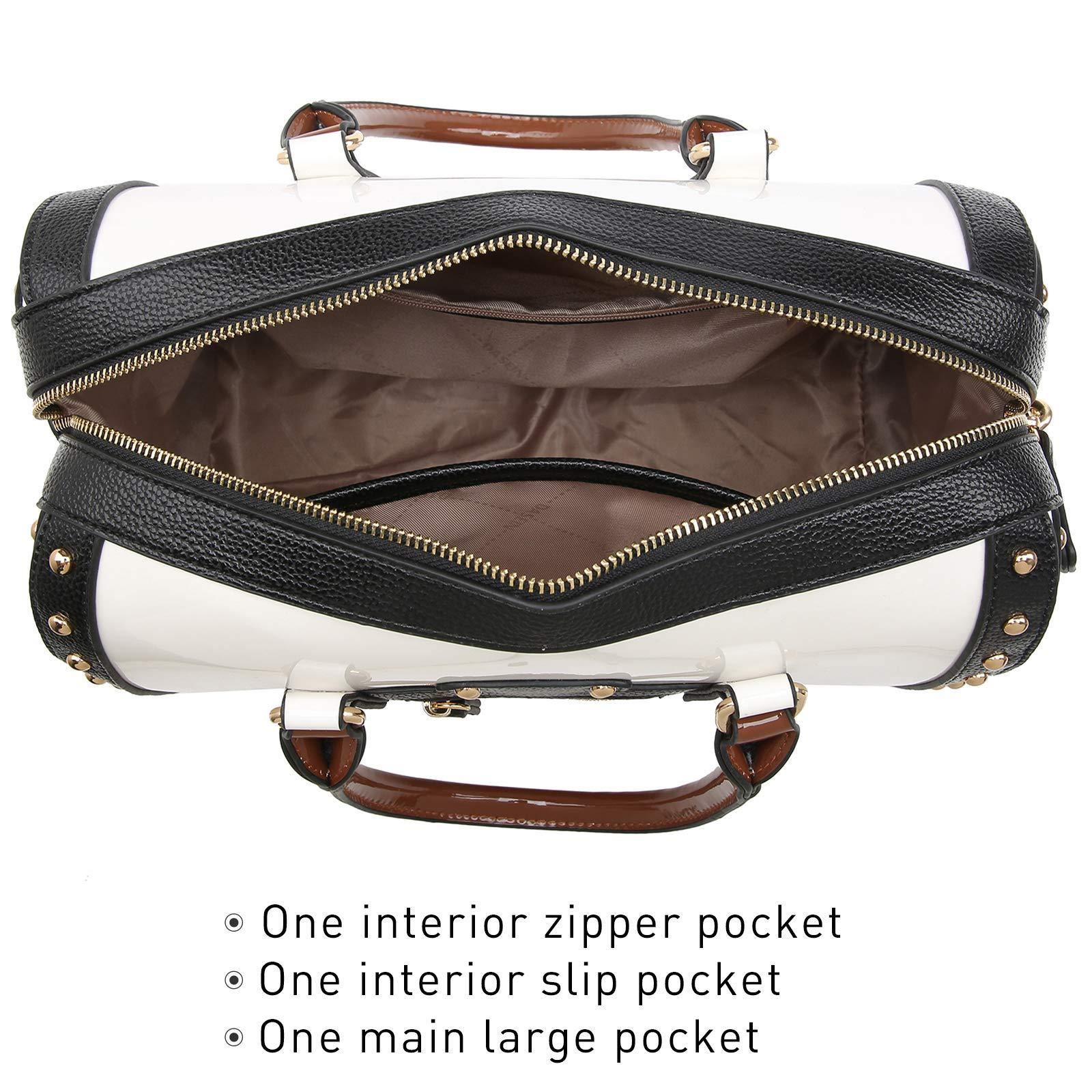 Shiny Patent Handbags Barrel Top Handle Bag for Women l Dasein - Dasein Bags