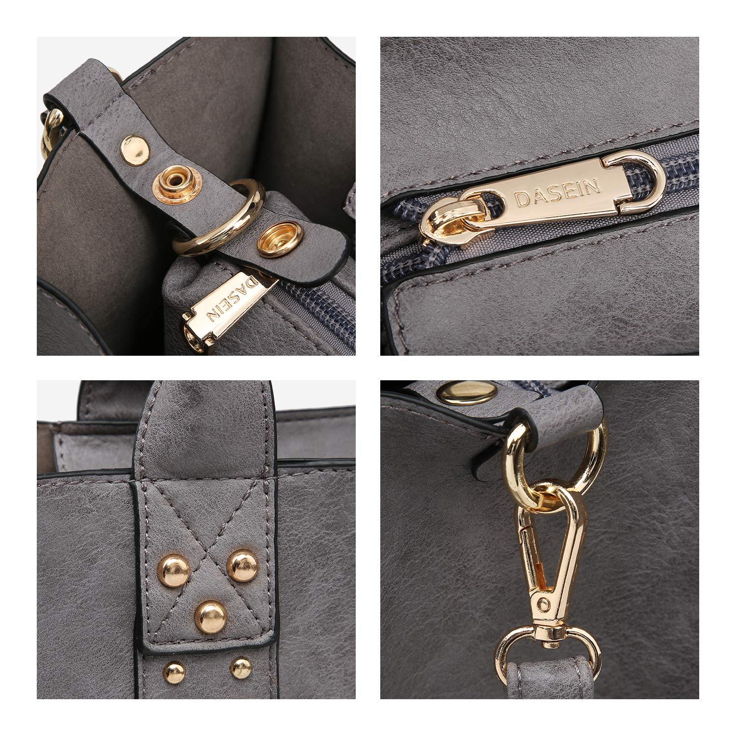 Studded 3-in-1 Top Handle Tote Handbag l Dasein - Dasein Bags