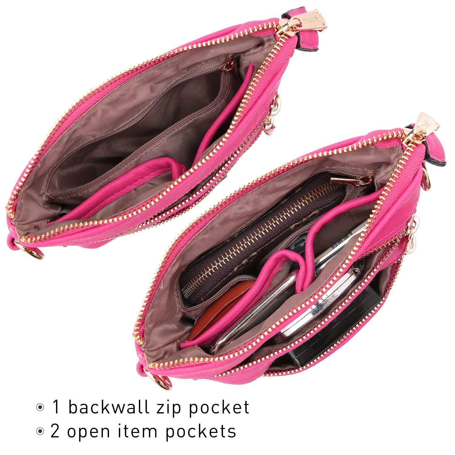 Women PU Leather Lightweight Crossbody Bag with Multi Pockets l Dasein - Dasein Bags