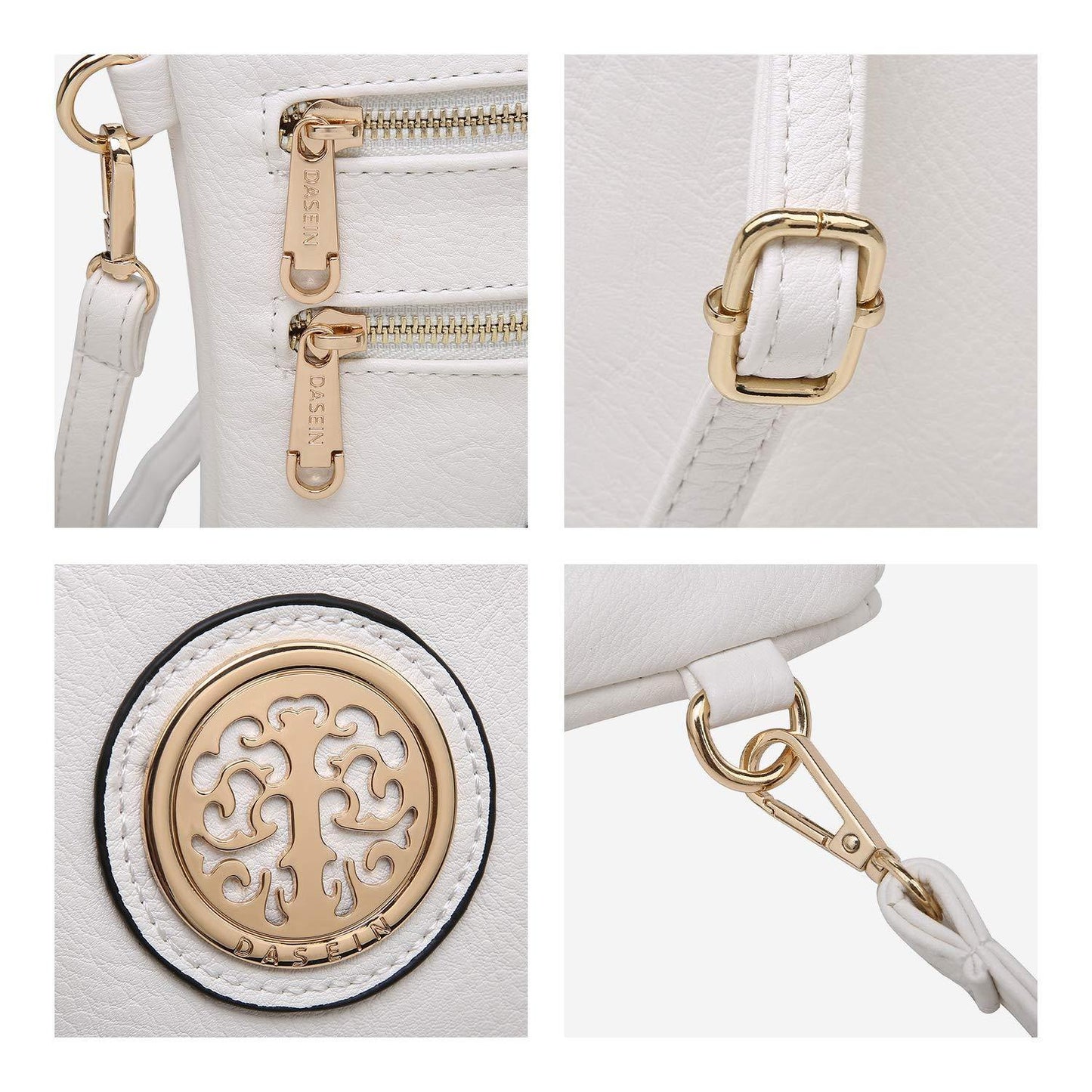 Women PU Leather Lightweight Crossbody Bag with Multi Pockets l Dasein - Dasein Bags