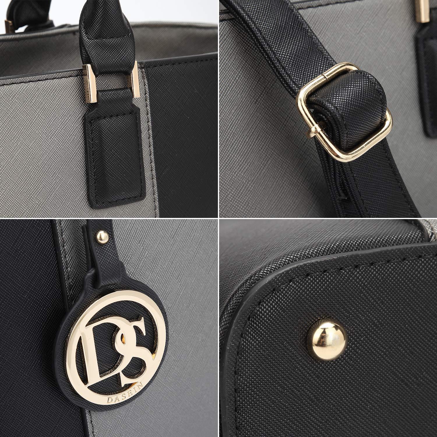 Fashion Stitching Color Large Tote Bag with Matching Wallet l Dasein - Dasein Bags