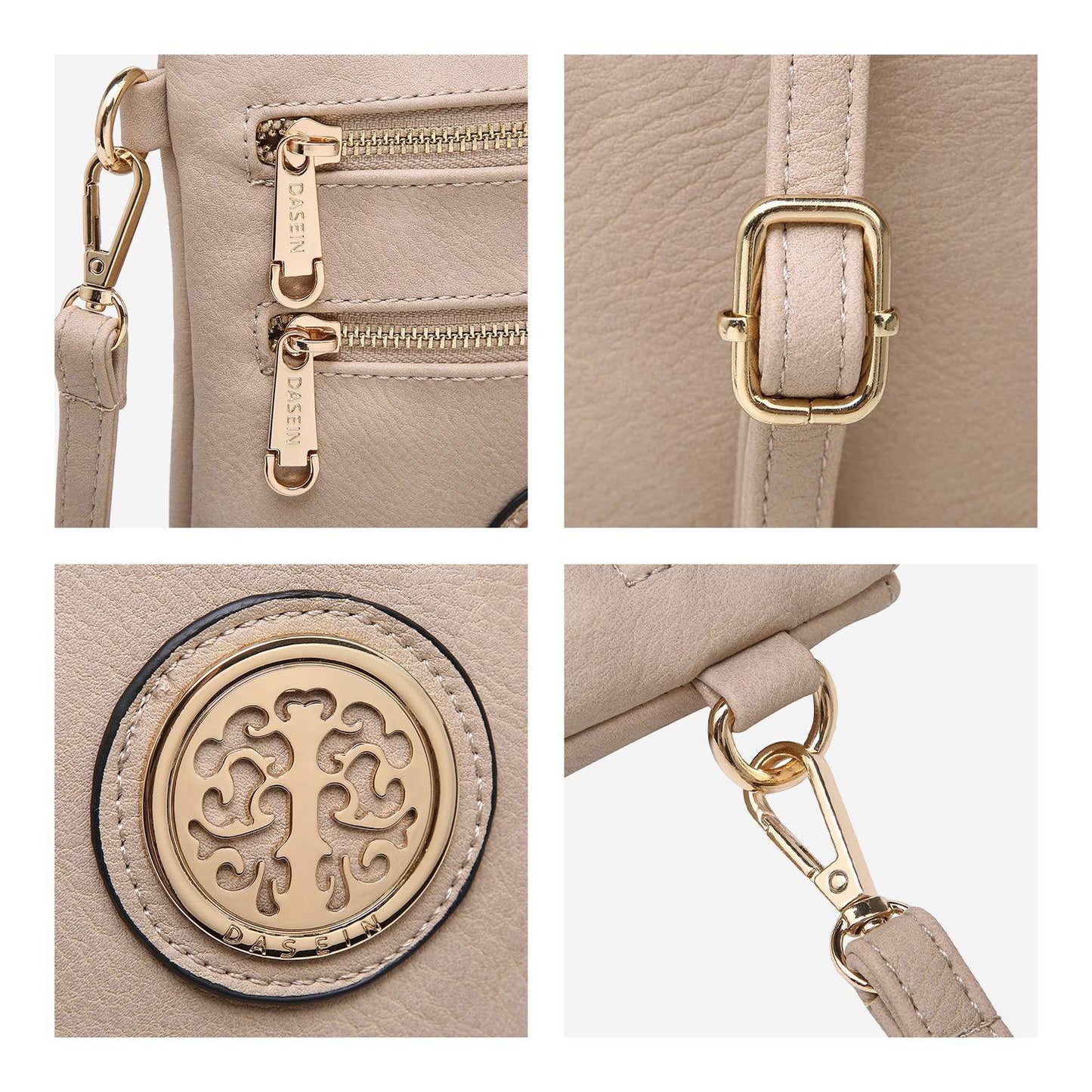 Women PU Leather Lightweight Crossbody Bag with Multi Pockets l Dasein - Dasein Bags