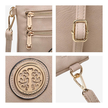 Women PU Leather Lightweight Crossbody Bag with Multi Pockets l Dasein - Dasein Bags