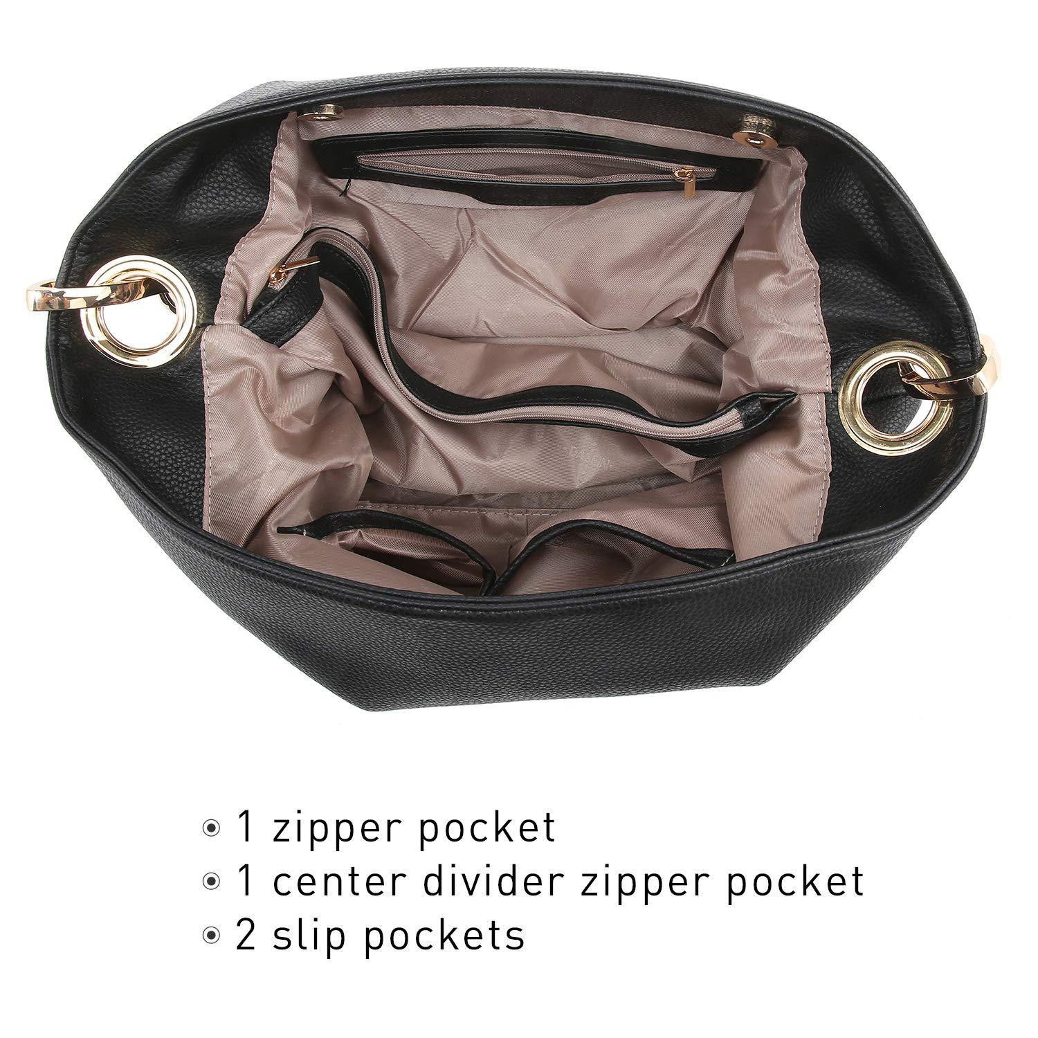 Large Corner Patched Hobo Bag - Dasein Bags
