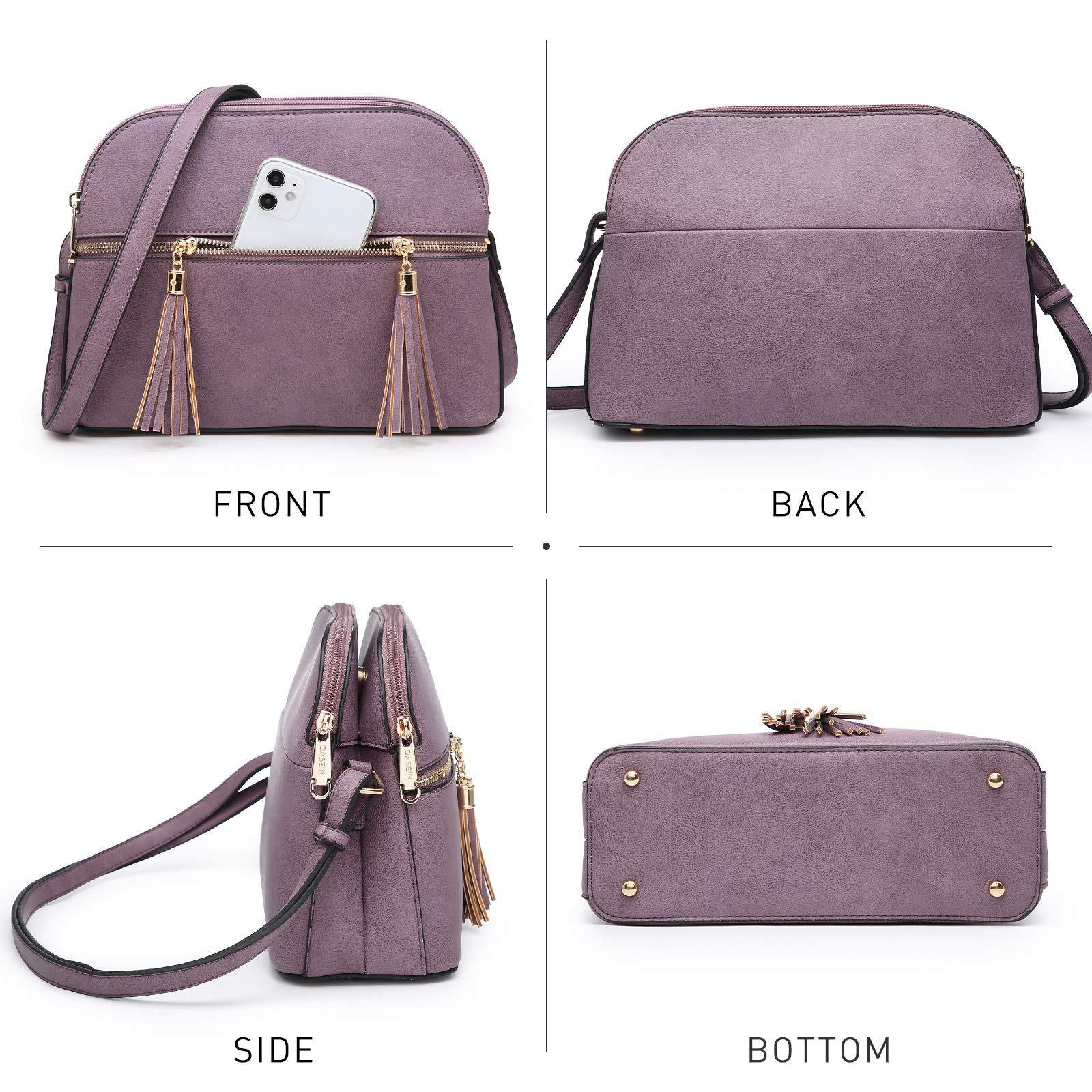 Tassel Front Zipper Crossbody Bag - Dasein Bags