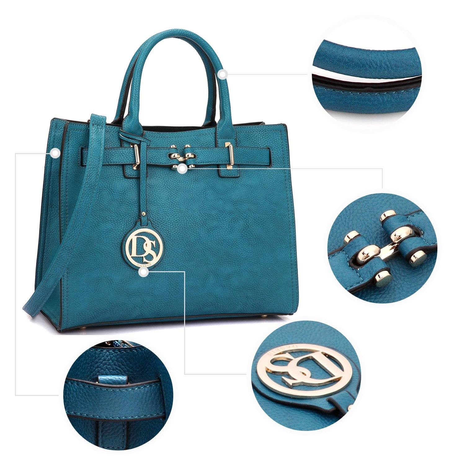 Women Satchel Purses Handbags Belted Top-handle Work Tote Shoulder l Dasein - Dasein Bags