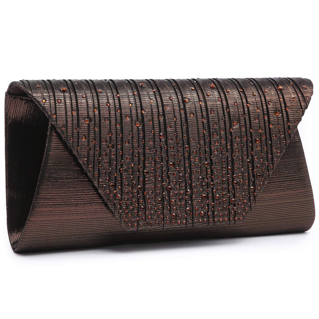 Women Glitter Rhinestone Wedding Evening Purse Envelope Clutch Dasein - Dasein Bags