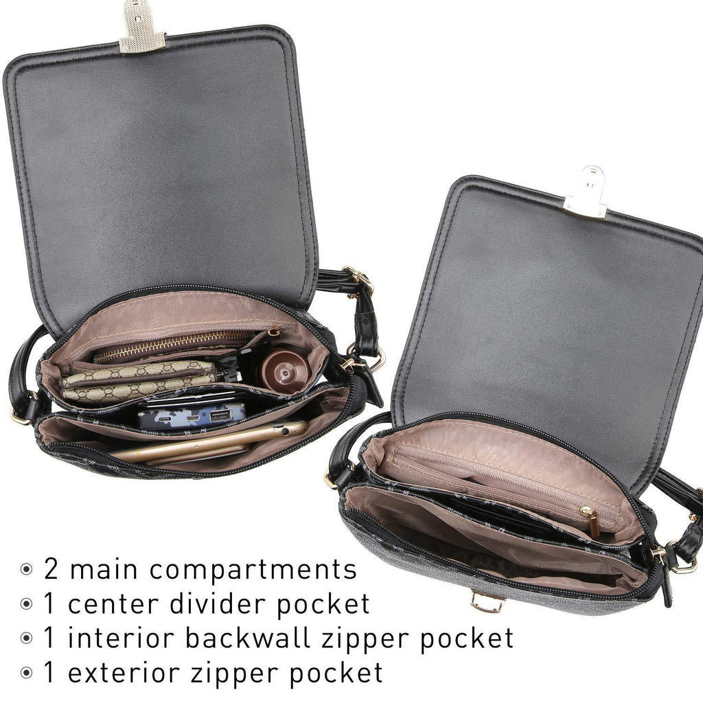 Fashion Monogram Flap Crossbody Bag - Dasein Bags