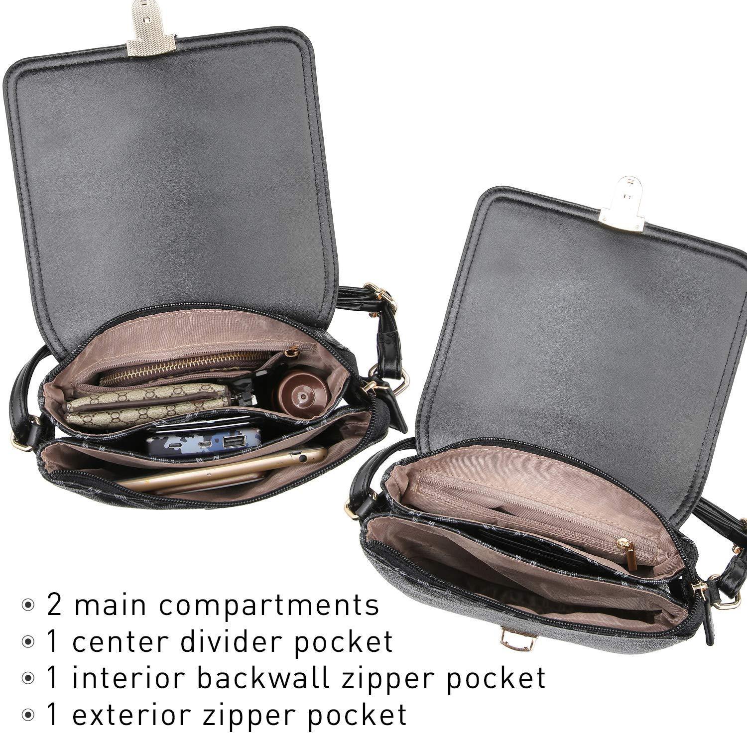Fashion Monogram Flap Crossbody Bag - Dasein Bags
