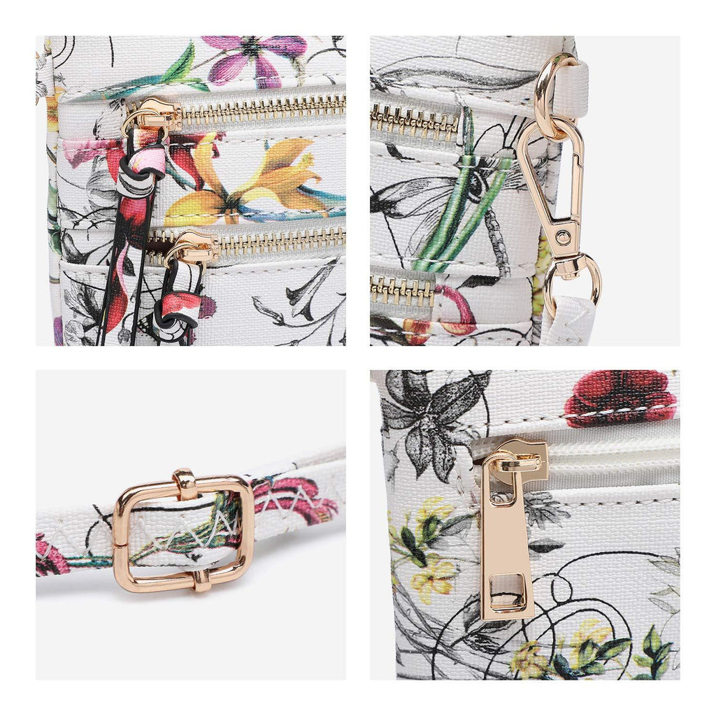 Lightweight Functional Multi Pocket Vegan Leather Shoulder Crossbody Bag l Dasein - Dasein Bags