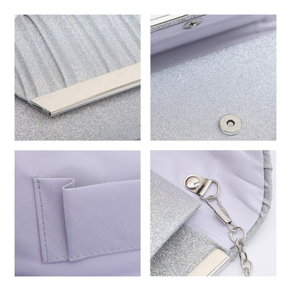 Dasein Glitter Flap Envelope Clutch Purses Evening Bags Wedding Party Prom Purse - Dasein Bags