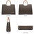 Monogram Briefcase with Matching Wristlet - Dasein Bags