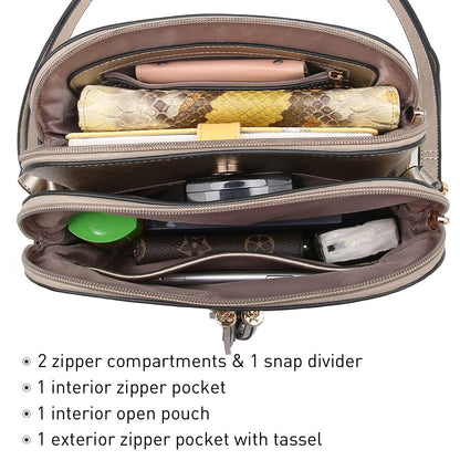 Tassel Front Zipper Crossbody Bag - Dasein Bags