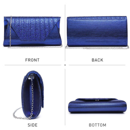 Women Glitter Rhinestone Wedding Evening Purse Envelope Clutch Dasein - Dasein Bags