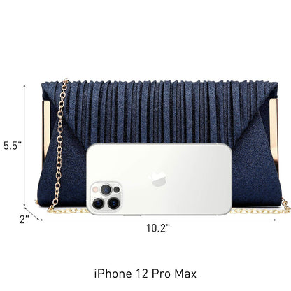 Dasein Glitter Flap Envelope Clutch Purses Evening Bags Wedding Party Prom Purse - Dasein Bags