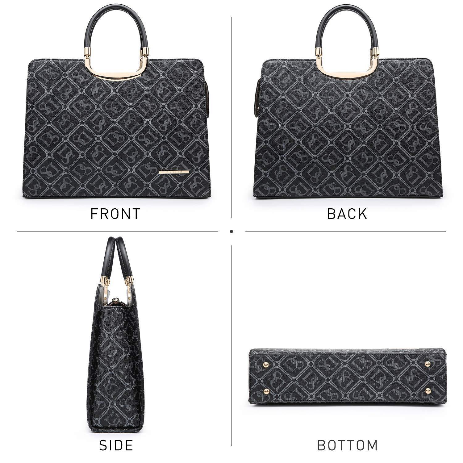 Monogram Briefcase with Matching Wristlet - Dasein Bags