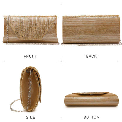 Women Glitter Rhinestone Wedding Evening Purse Envelope Clutch Dasein - Dasein Bags