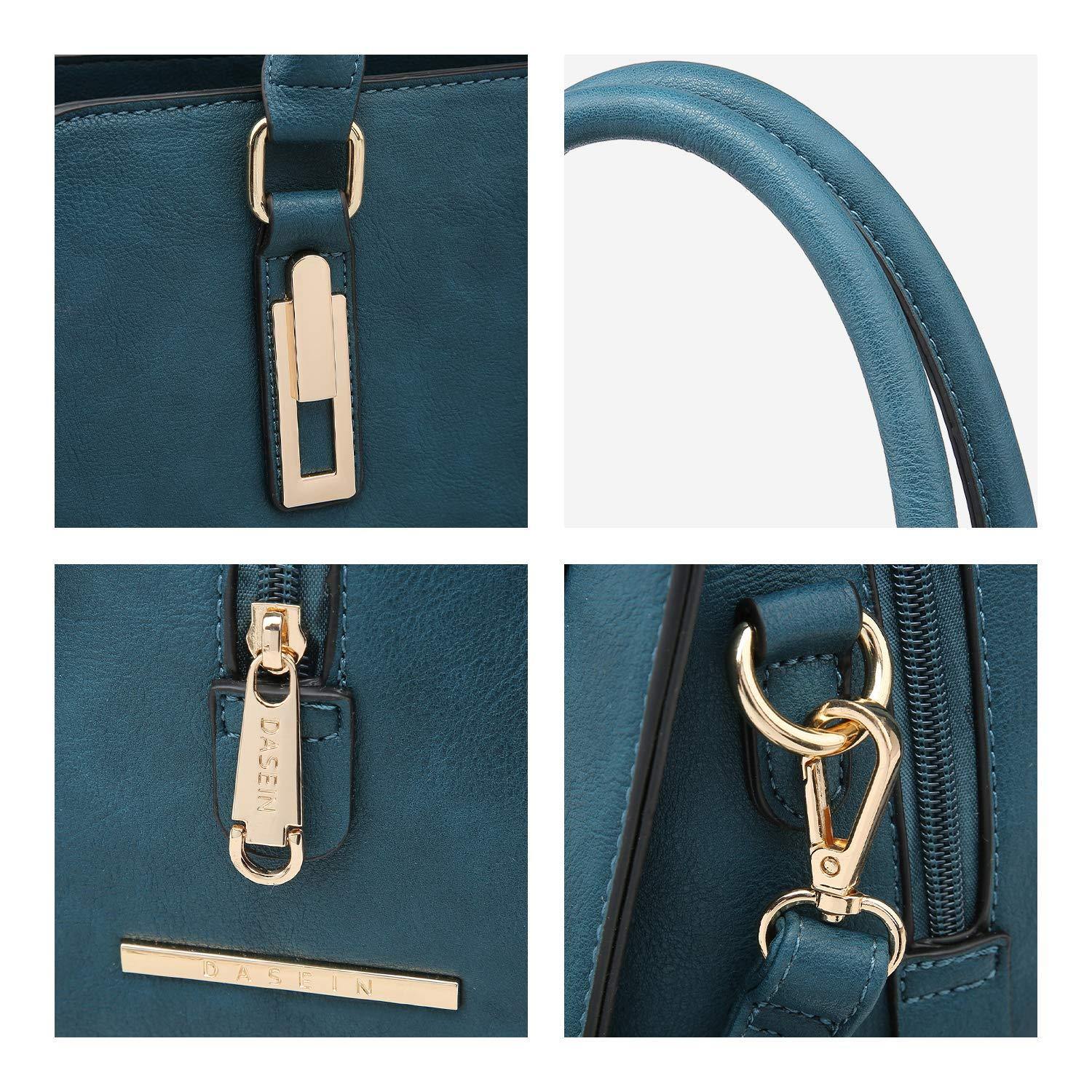 Top Handle Handbag with Matching Wristlet - Dasein Bags