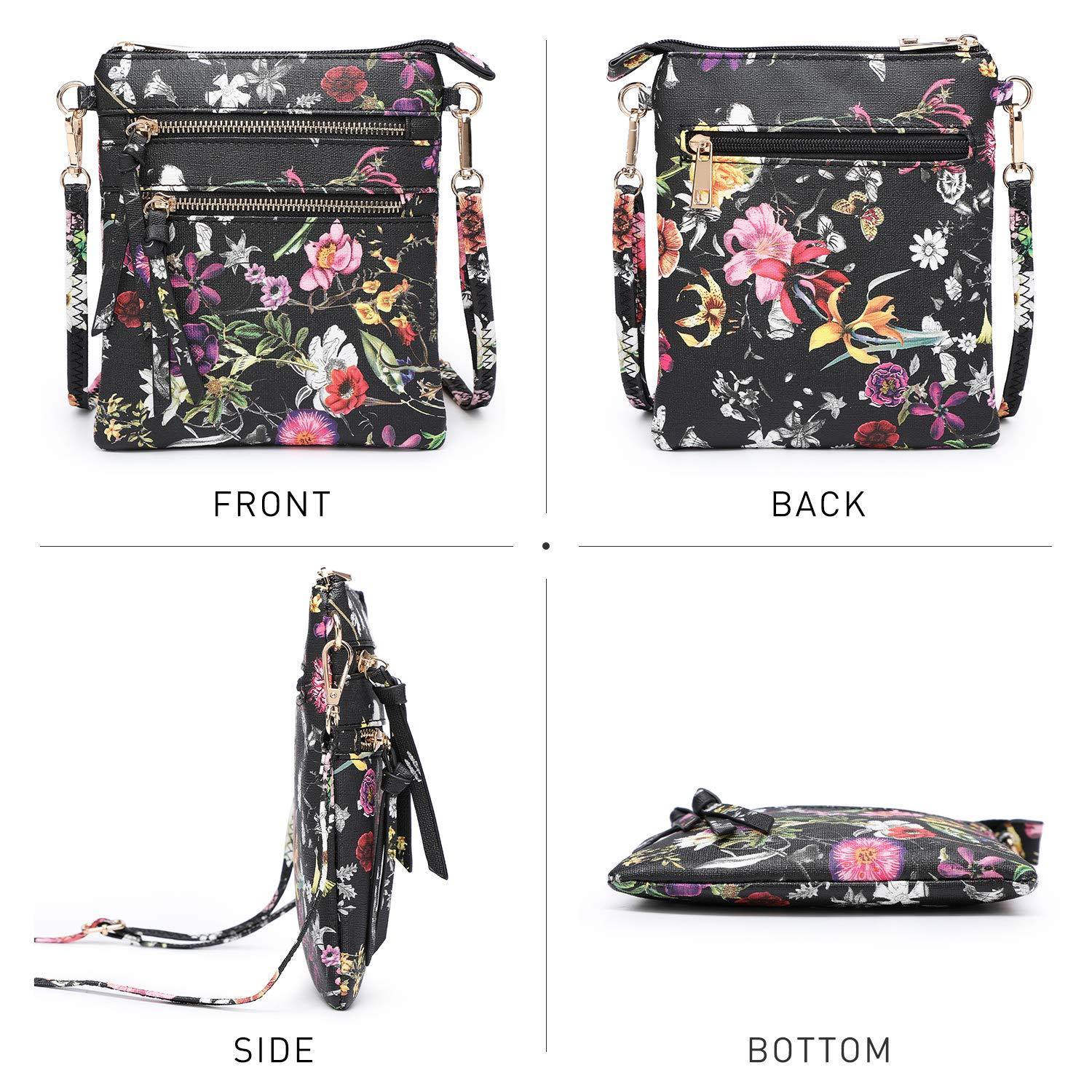 Lightweight Functional Multi Pocket Vegan Leather Shoulder Crossbody Bag l Dasein - Dasein Bags