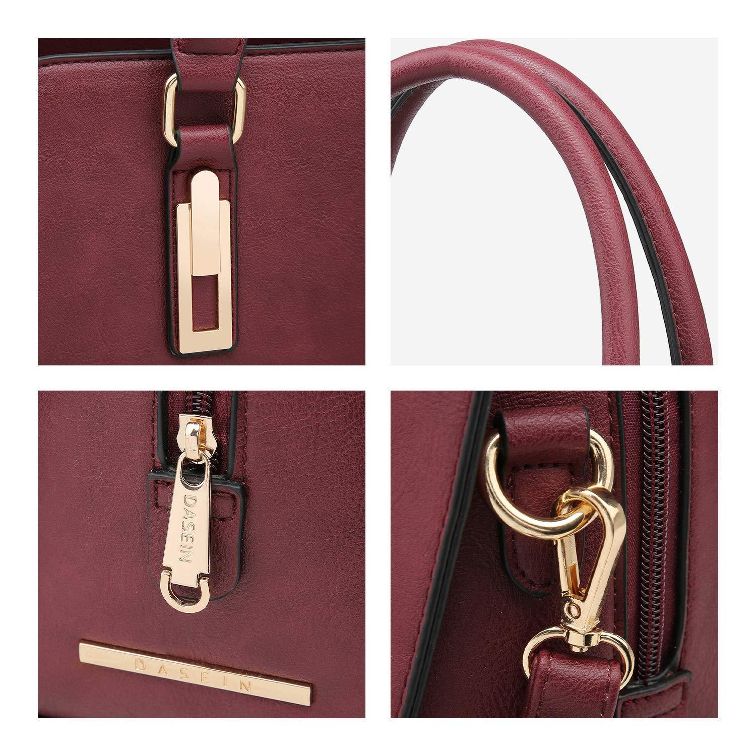 Top Handle Handbag with Matching Wristlet - Dasein Bags