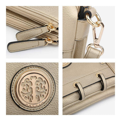 Small Size Emblem Retro Designer Crossbody Messenger Bag l Dasein - Dasein Bags