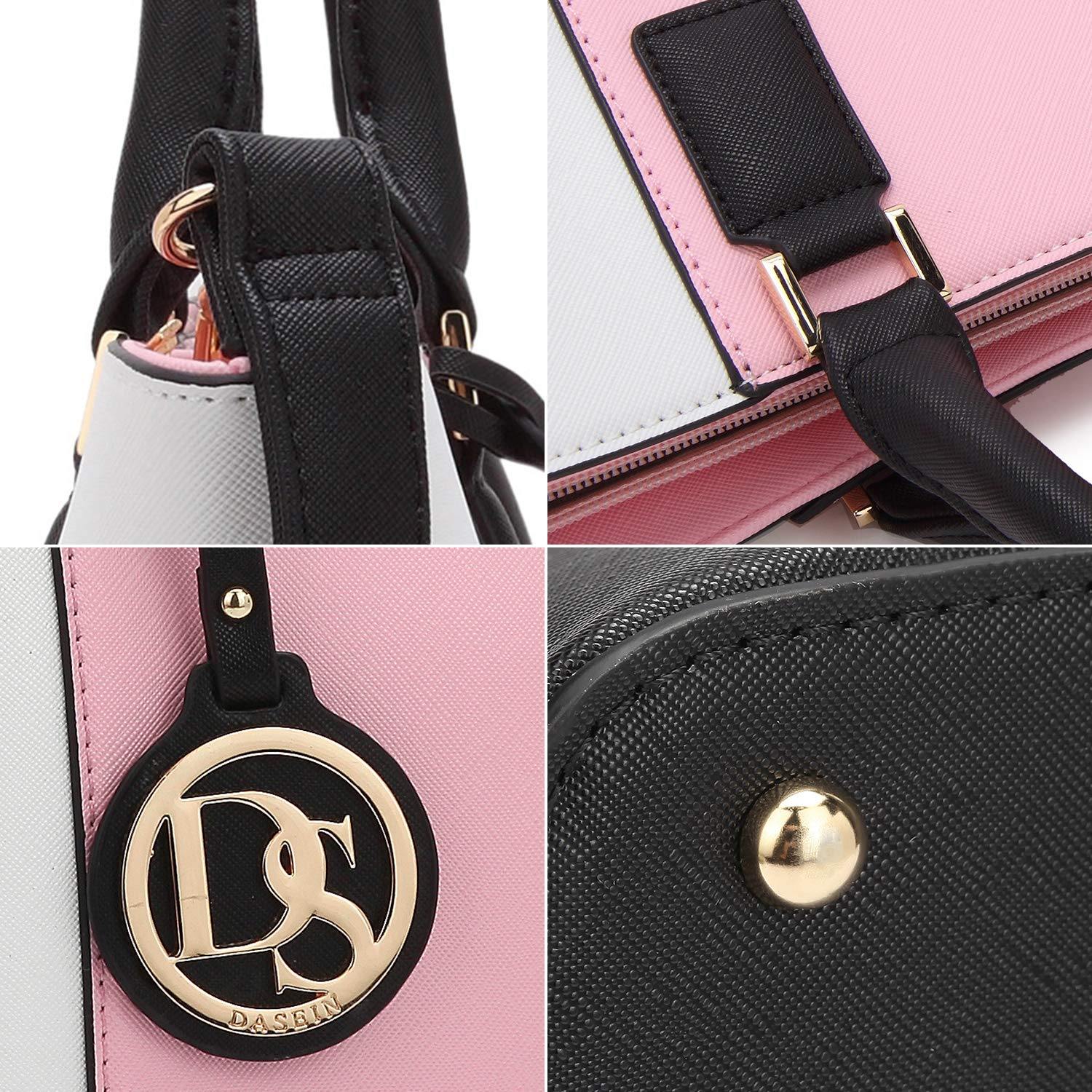 Fashion Stitching Color Large Tote Bag with Matching Wallet l Dasein - Dasein Bags
