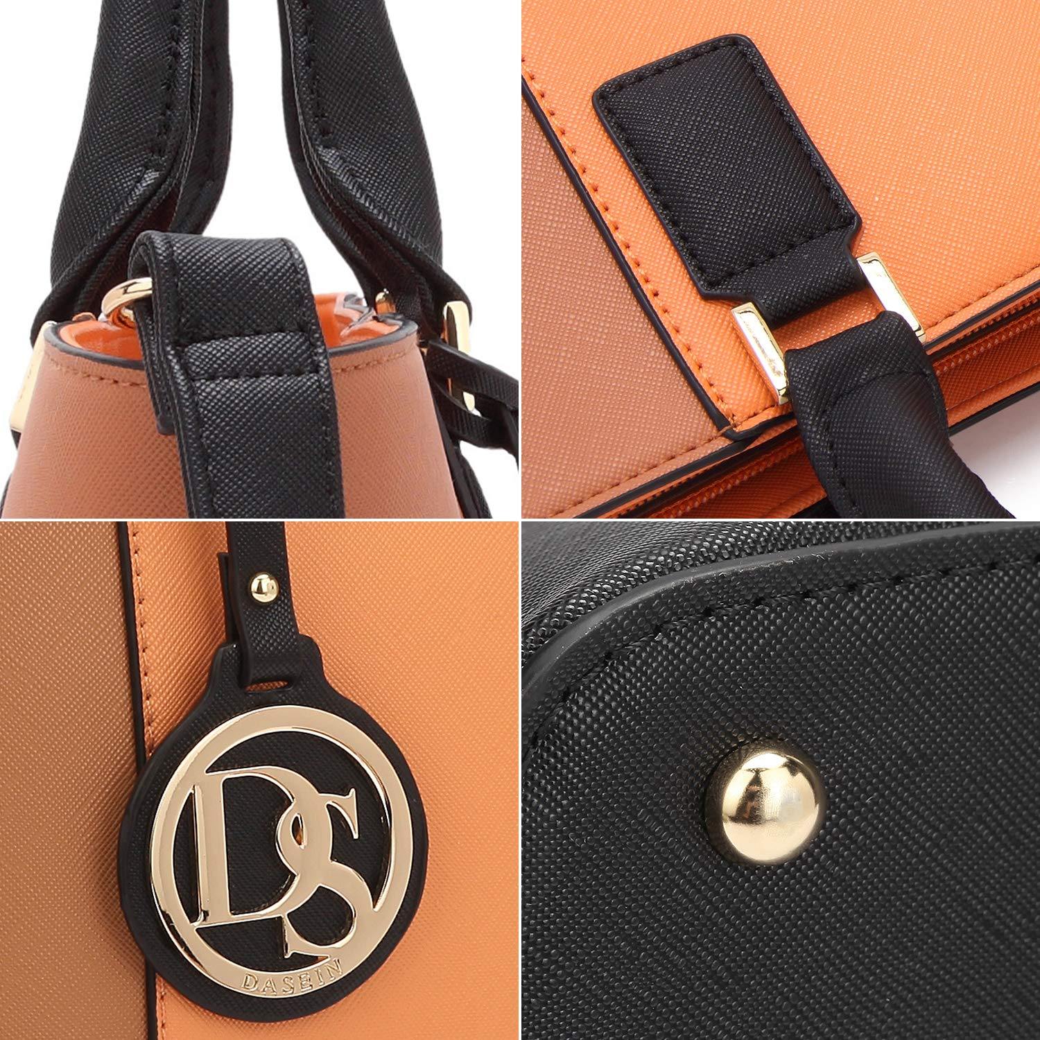 Fashion Stitching Color Large Tote Bag with Matching Wallet l Dasein - Dasein Bags