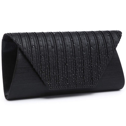 Women Glitter Rhinestone Wedding Evening Purse Envelope Clutch Dasein - Dasein Bags