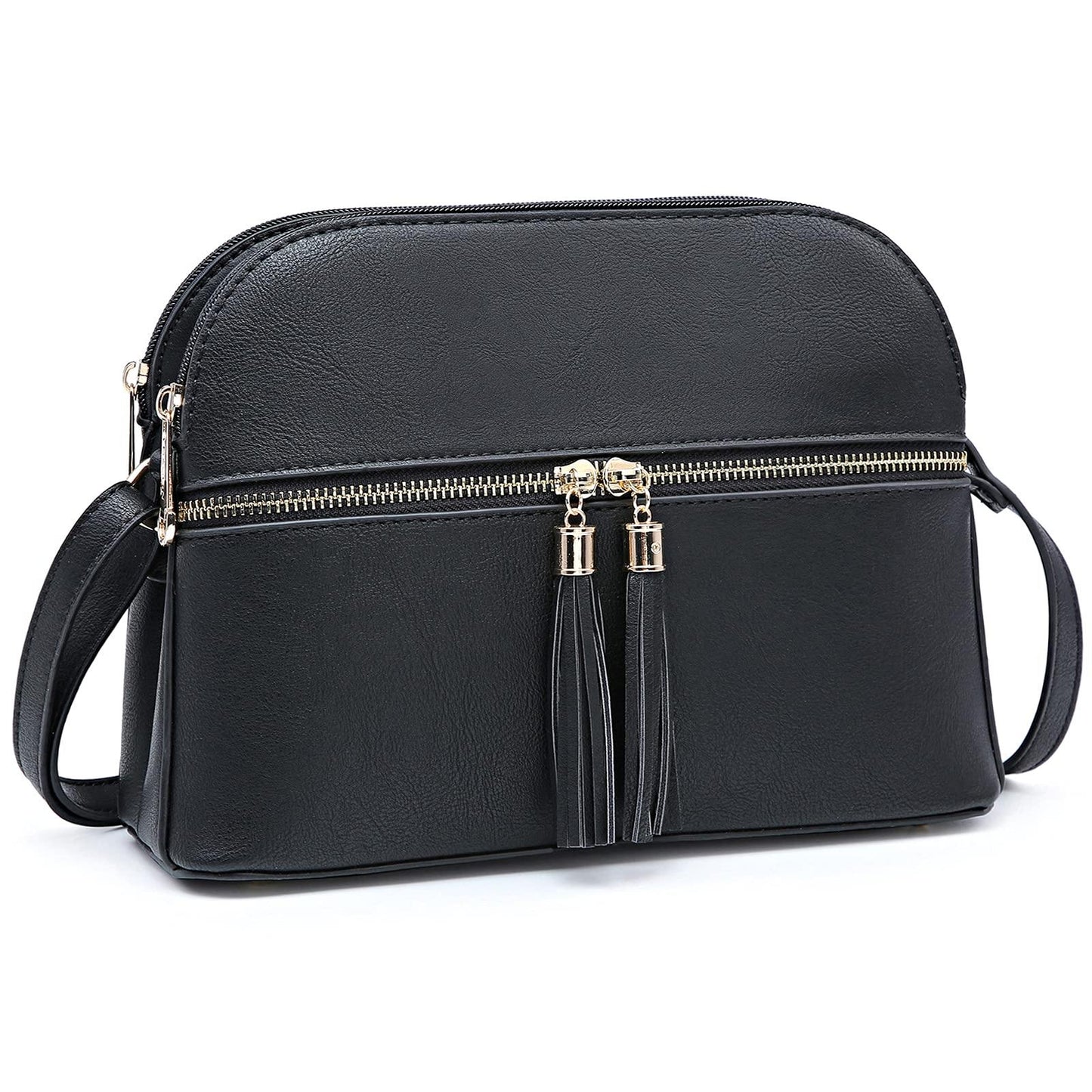 Tassel Front Zipper Crossbody Bag - Dasein Bags