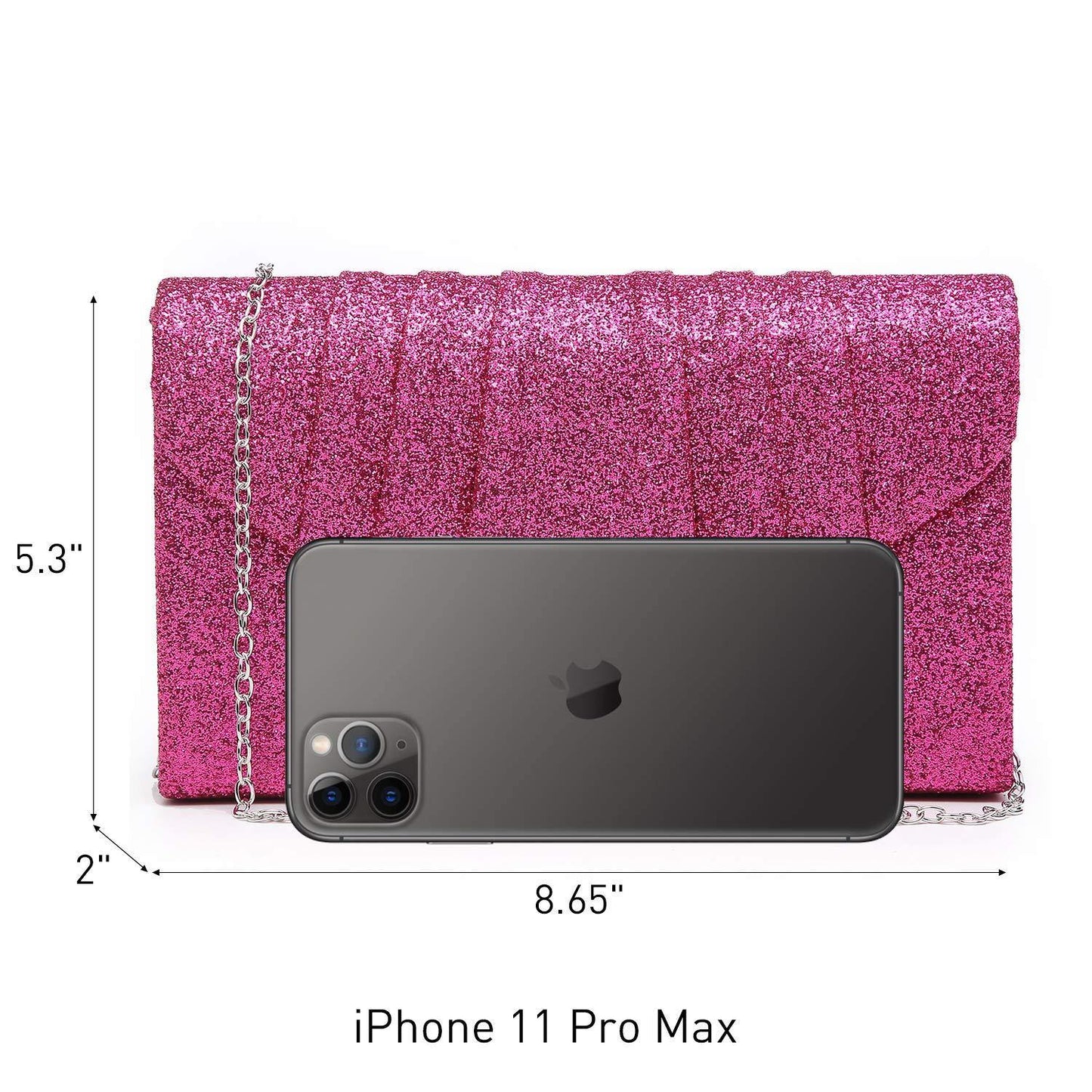 Women's Evening Bag Pleated Envelope Clutch Handbag l Dasein - Dasein Bags