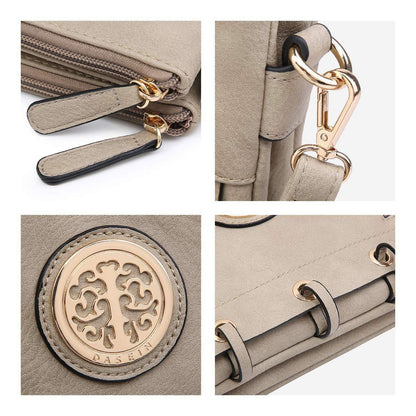 Small Size Emblem Retro Designer Crossbody Messenger Bag l Dasein - Dasein Bags