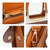 Saffiano Striped Briefcase Handbag - Dasein Bags