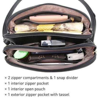 Tassel Front Zipper Crossbody Bag - Dasein Bags