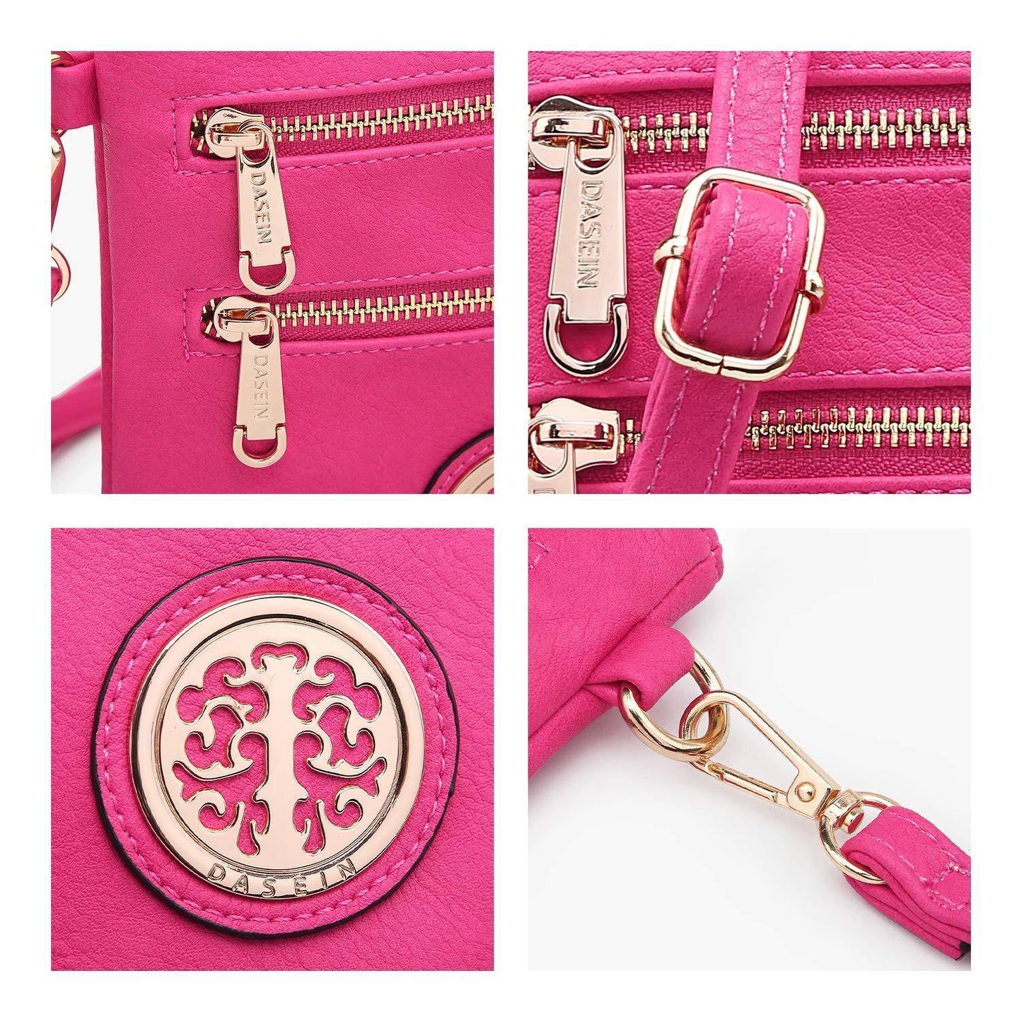 Women PU Leather Lightweight Crossbody Bag with Multi Pockets l Dasein - Dasein Bags