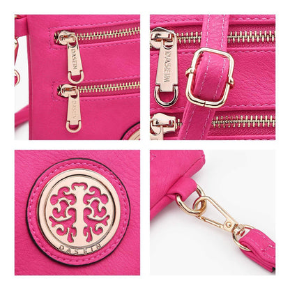 Women PU Leather Lightweight Crossbody Bag with Multi Pockets l Dasein - Dasein Bags