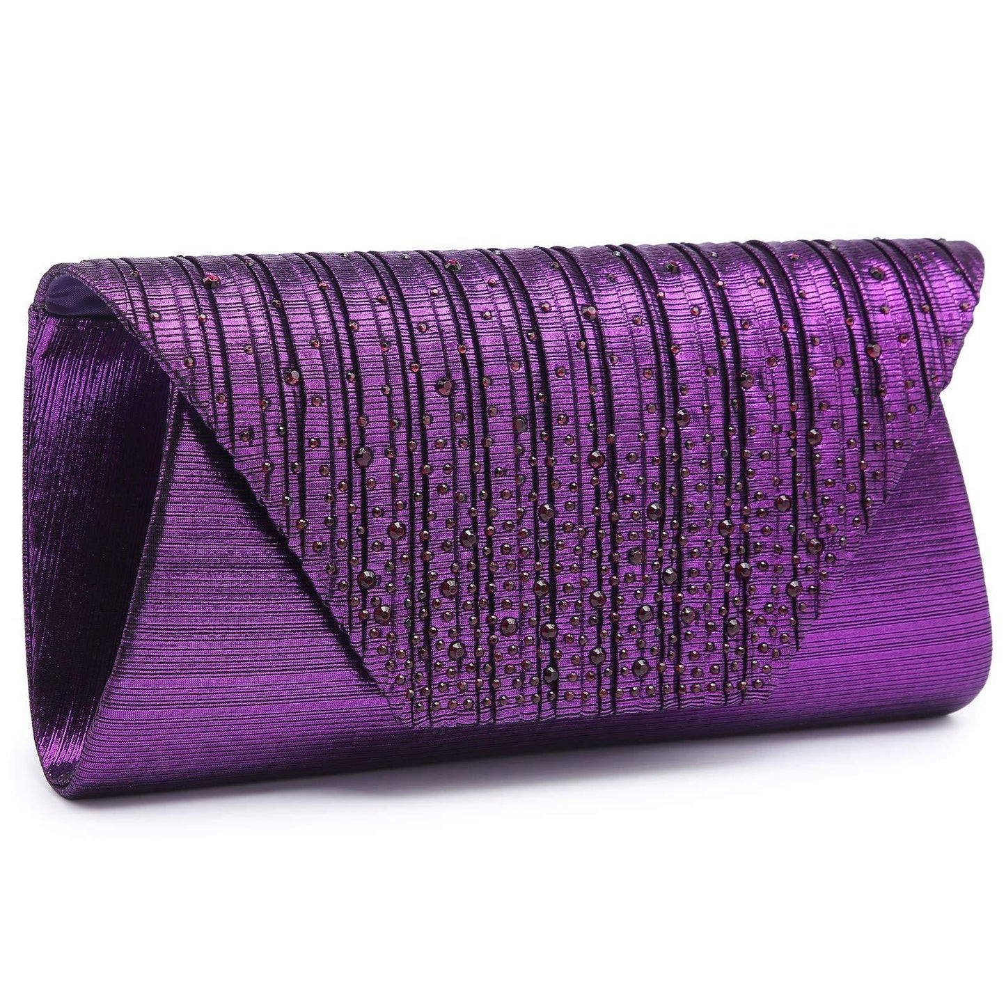 Women Glitter Rhinestone Wedding Evening Purse Envelope Clutch Dasein - Dasein Bags