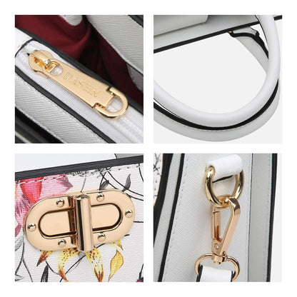 Twist Lock Handbag with Matching Wristlet - Dasein Bags