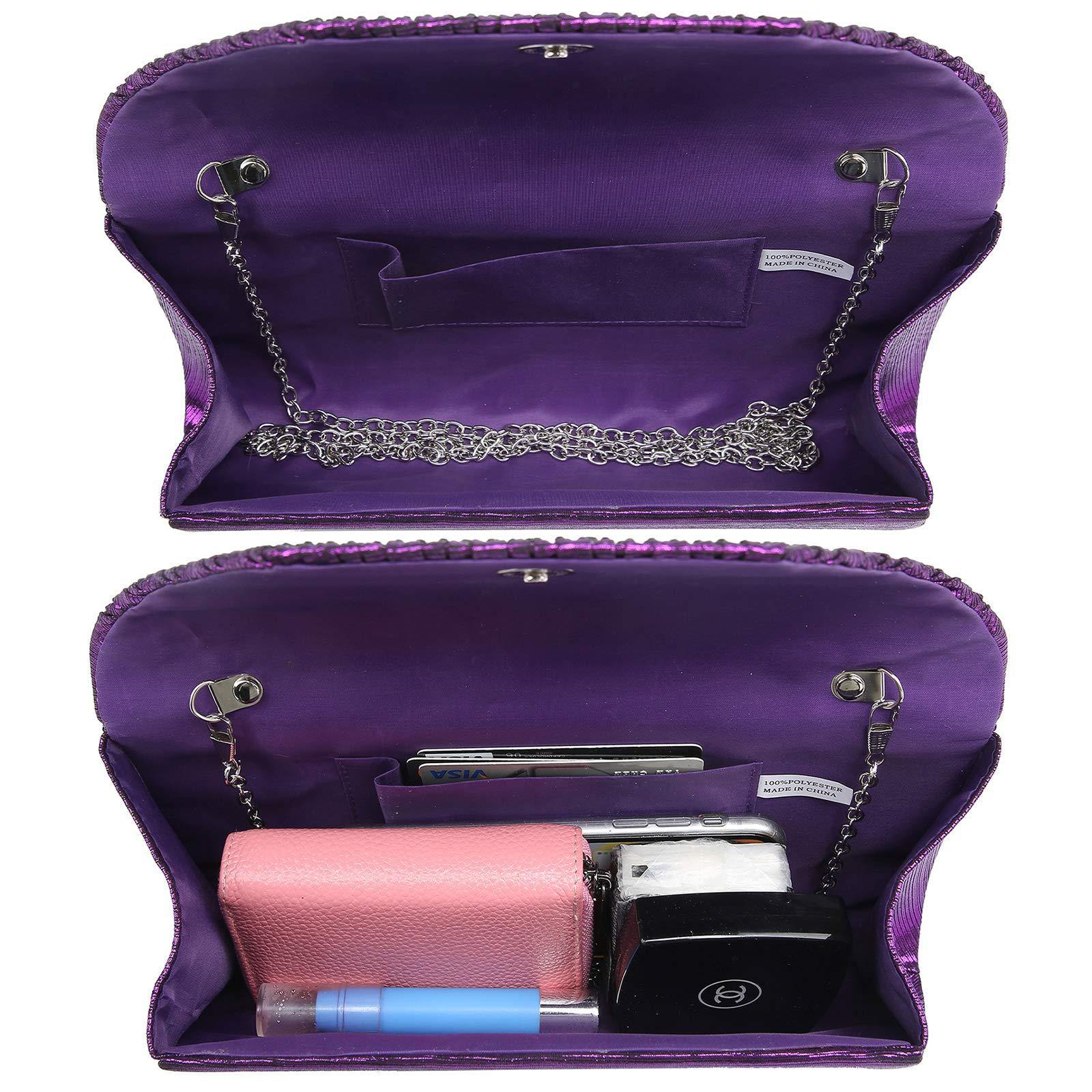 Women Glitter Rhinestone Wedding Evening Purse Envelope Clutch Dasein - Dasein Bags