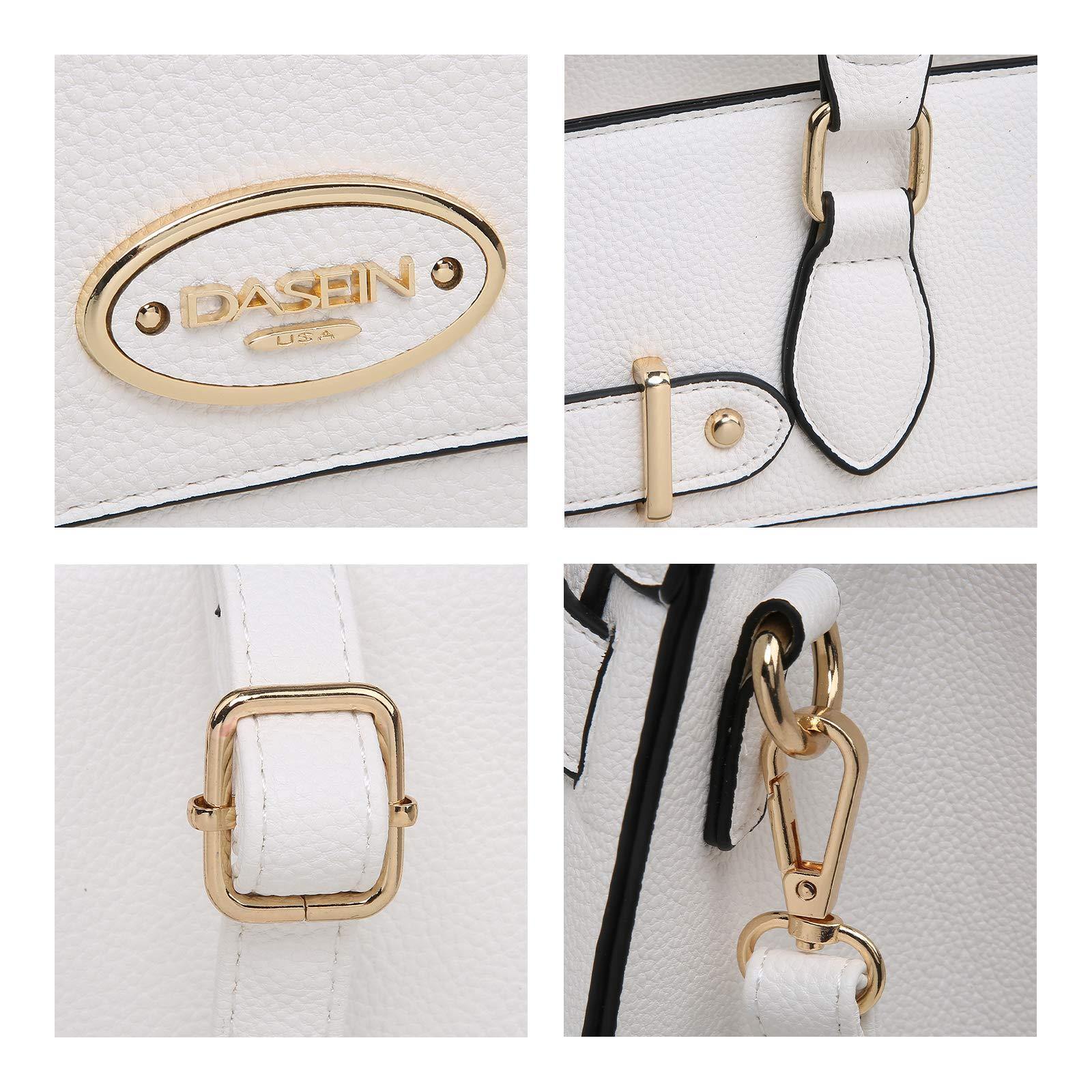 Ladies Shoulder Bag Top Handle Satchel Tote Work Bag with Matching Clutch l Dasein - Dasein Bags