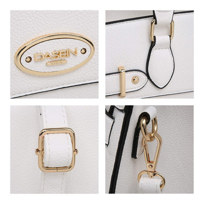 Ladies Shoulder Bag Top Handle Satchel Tote Work Bag with Matching Clutch l Dasein - Dasein Bags