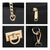 Women Fashion Chain Fashion Belt lock Tote Bags With Matching Clutch Dasein - Dasein Bags