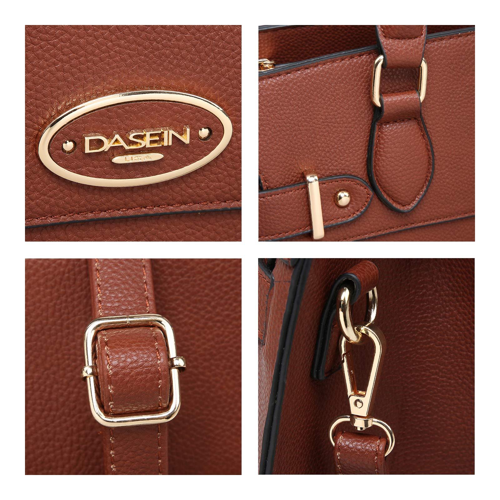 Ladies Shoulder Bag Top Handle Satchel Tote Work Bag with Matching Clutch l Dasein - Dasein Bags